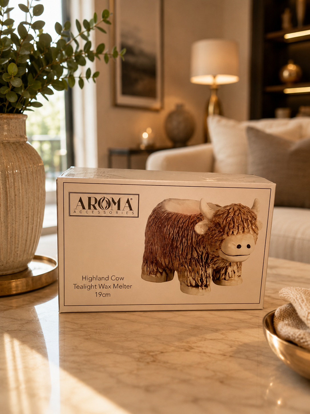 Highland Cow Wax Burner Standing