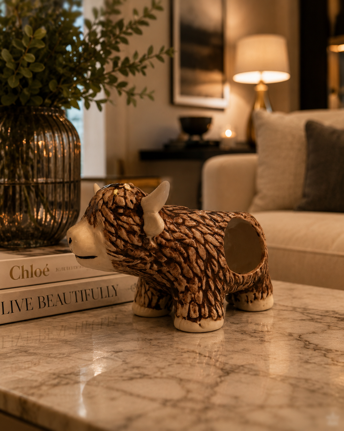 Highland Cow Wax Burner Standing