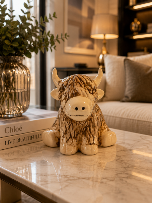 Highland Cow Wax Burner Sitting down